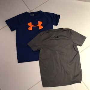Two Under Armour boys’ shirts - barely worn!